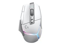 Logitech G G502 X PLUS - Mus - optisk - 13 knappar - trådlös - 2.4 GHz - USB Logitech LIGHTSPEED-mottagare - vit 910-006171