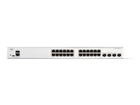 Cisco Catalyst 1200-24T-4X - Switch - L3 - smart - 24 x 10/100/1000 + 4 x 10Gb Ethernet SFP+ - rackmonterbar - återanvänd C1200-24T-4X-RF