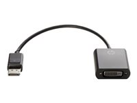 HP DisplayPort to DVI-D Adapter - DisplayPort-adapter - enkel länk - DisplayPort (hane) till DVI-D (hona) - 19 cm - sprintlåsning FH973AA