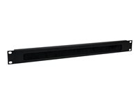 StarTech.com 1U High-density Brush Strip Cable Management Panel - Sturdy Steel Horizontal Data Centre Cable Management Panel (CMBRUSH1U) - Rackpanel för kabelhantering - svart - 1U - 19" - för P/N: RACK-18U-20-WALL-OA, RACK-21U-20-WALL-OA, RACK-24U-20-WALL-OA, RK12OD2, RK3236BKF CMBRUSH1U