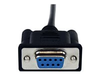 StarTech.com 1 m svart DB9 RS232 seriell nollmodemskabel F/M - Nollmodemkabel - DB-9 (hona) till DB-9 (hane) - 1 m - svart - för P/N: 1P3FPC-USB-SERIAL, ICUSB2321F, ICUSB2324, ICUSB2324I, ICUSB232PRO, ICUSB232V2 SCNM9FM1MBK