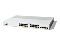 Cisco Catalyst 1200-24P-4G - Switch - L3 - smart - 24 x 10/100/1000Base-T + 4 x 10 Gigabit SFP+ - rackmonterbar - PoE+ (195 W) - återanvänd C1200-24P-4G-RF