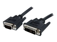 StarTech.com 1m DVI to VGA Display Monitor Cable M/M DVI to VGA (15 Pin) - Videokabel - HD-15 (VGA) (hane) till DVI-A (hane) - 1 m - formpressad, tumskruvar - svart DVIVGAMM1M
