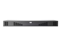 HPE IP Console G2 Switch with Virtual Media and CAC 2x1Ex16 - Omkopplare för tangentbord/video/mus - 16 x KVM port(s) - 1 lokal användare - 2 IP-användare - skrivbordsmodell - för HPE 10XXX G2, 600, 800; Advanced Series Racks 42U 600; ProLiant DL20 Gen9, e2000 G6; Rack AF621A