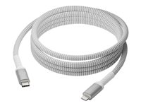 dbramante1928 re-charge - Lightning-kabel - 24 pin USB-C hane till Lightning hane - 2.5 m - flätad kabel, 100 % återvunnen plast CB25CLGR7121