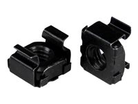 Startech M6 Cage Nuts - 50 Pack, Black - M6 Mounting Cage Nuts for Server Rack & Cabinet (CABCAGENUT6B) - Hylsmuttrar - svart (paket om 50) - för P/N: RACK-18U-20-WALL-OA, RACK-21U-20-WALL-OA, RACK-24U-20-WALL-OA, RK12OD2, RK3236BKF CABCAGENUT6B