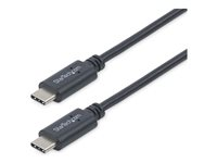 StarTech.com 2m 6 ft USB C Cable - M/M - USB 2.0 - USB-IF Certified - USB-C Charging Cable - USB 2.0 Type C Cable (USB2CC2M) - USB-kabel - 24 pin USB-C (hane) till 24 pin USB-C (hane) - Thunderbolt 3 / USB 2.0 - 2 m - svart - för P/N: DKT30CHD, HB30C1A1CPD, HB30C3A1CFBW USB2CC2M