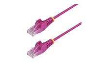 StarTech.com 1m Pink Slim CAT6 Ethernet Cable, Snagless, 28AWG, LSZH - Patch-kabel - RJ-45 (hane) till RJ-45 (hane) - 1 m - 3.6 mm - UTP - CAT 5/5e/6 - IEEE 802.3bt - halogenfri, hakfri, koppartrådar - rosa N6PAT100CMPKS