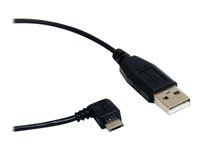 StarTech.com 1 ft / 30cm Micro USB Cable - A to Right Angle Micro B - USB Type A (M) - 90 Degree Micro-USB Type B (M) - Black (UUSBHAUB1RA) - USB-kabel - USB (hane) till mikro-USB typ B (hane) - USB 2.0 - 30 cm - 90° anslutning, högervinklad kontakt - svart - för P/N: USB2PCARBK, USB2PCARBKS, USBEXTAA10BK, USBEXTAA6BK, USBLT2PCARW, USBUB2PCARB UUSBHAUB1RA