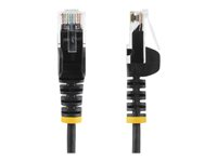 StarTech.com 2 m CAT6-kabel - Tunn - Ej hakfria RJ45-kontakter - Svart - Patch-kabel - RJ-45 (hane) till RJ-45 (hane) - 2 m - CAT 6 - hakfri - svart N6PAT200CMBKS