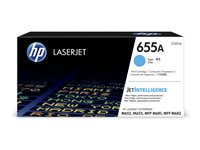 HP 655A - Cyan - original - LaserJet - tonerkassett (CF451A) - för Color LaserJet Managed Flow MFP M681; LaserJet Enterprise Flow MFP M681, MFP M682 CF451A