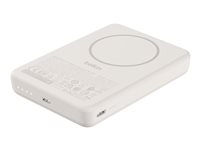 Belkin BoostCharge - Power bank - smal - 10000 mAh - 7.5 watt - Fast Charge - 2 utdatakontakter (USB-C) - på kabel: USB-C - sand BPD017HQSA