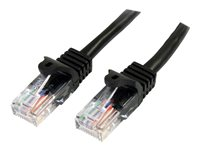 StarTech.com Cat5e patchkabel med hakfria RJ45-kontakter – 3 m, svart - Patch-kabel - RJ-45 (hane) till RJ-45 (hane) - 3 m - UTP - CAT 5e - hakfri - svart 45PAT3MBK