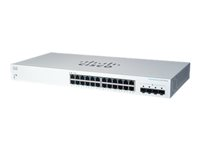 Cisco Business 220 Series CBS220-24T-4G - Switch - smart - 24 x 10/100/1000 + 4 x gigabit SFP (upplänk) - rackmonterbar - återanvänd CBS220-24T4GCN-RF