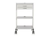 Eaton Tripp Lite Series Mobile Workstation with 2x Adjustable Shelves, 2x Metal Drawers, Locking Casters, TAA - Vagn - för LCD-display/PC-utrustning - stål, trä - elfenben - golvstående - TAA-kompatibel WWSS2DWSTAA