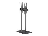 Multibrackets M Pro Dual Pole Floorbase B2B - Ställ - för 2 LCD-bildskärmar - plast, aluminium, stål - svart - skärmstorlek: 65"-90" - golvstående 7350073738984