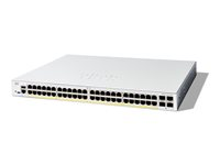 Cisco Catalyst 1200-48T-4X - Switch - L3 - smart - 48 x 10/100/1000Base-T + 4 x 10 Gigabit SFP+ - rackmonterbar - återanvänd C1200-48T-4X-RF