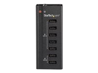 StarTech.com USB-laddningsstation med 7 portar, 5x 1A-portar och 2x 2A-portar - Laddningsremsa + växelströmsadapter - 5 A - 7 utdatakontakter (USB) - svart ST7C51224EU