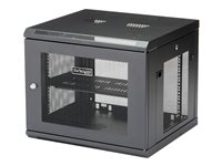 StarTech.com 9U väggmonterat serverrackskåp - upp till 19 tum (48,26 cm) djupt - Rackmonteringsskåp - väggmontering - svart - 9U RK920WALM