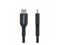 StarTech.com 2m (6ft) USB C Charging Cable, USB-C Cable, USB 2.0 Type-C Laptop Charger Cord, 60W 3A Power Delivery, TPE Jacket, USB-C Data Transfer Cable, M/M - USB-kabel - 24 pin USB-C (hane) till 24 pin USB-C (hane) - USB 2.0 - 5 / 9 / 12 / 15 / 20 V - 3 A - 2 m - USB Power Delivery (60W) - svart USB2CC2MNC