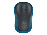 Logitech M185 - Mus - optisk - trådlös - 2.4 GHz - trådlös USB-mottagare - blå 910-002239