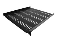 StarTech.com 1U-serverrackhylla - Universellt ventilerat fribärande fack med rackfäste för 19-tums rack och skåp för nätverksutrustning - Hållbar design - Viktkapacitet 25 kg - 50,8 cm djup hylla, svart - Hylla för rack - svart - 1U - 19" SHELF-1U-20-FIXED-V