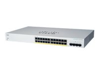 Cisco Business 220 Series CBS220-24FP-4X - Switch - smart - 24 x 10/100/1000 (PoE+) + 4 x 10 Gigabit SFP+ (upplänk) - rackmonterbar - PoE+ (382 W) - återanvänd CBS220-24FP4XEU-RF