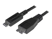 StarTech.com USB 3.1 USB-C till Micro-B-kabel - 1 m - USB-kabel - USB-C (hane) till Micro-USB typ B (hane) - USB 3.1 - 1 m - svart - för P/N: HB31C2A2CB, PEXUSB311AC3, PEXUSB312A1C1H, PEXUSB312A2C2V, PEXUSB312C3, PEXUSB321C USB31CUB1M