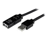 StarTech.com 35m USB 2.0 Active Extension Cable - M/F - USB extension cable - USB (M) to USB (F) - USB 2.0 - 115 ft - active - black - USB2AAEXT35M - USB-förlängningskabel - USB (hane) till USB (hona) - USB 2.0 - 35 m - aktiv - svart - för P/N: SVA5H2NEUA, UUSBOTG USB2AAEXT35M