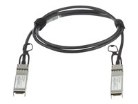 StarTech.com MSA Uncoded Compatible 1m 10G SFP+ to SFP+ Direct Attach Breakout Cable Twinax, 10 GbE SFP+ Copper DAC 10 Gbps Low Power Passive Transceiver Module DAC, 10GE Breakout Cable - Lifetime Warranty (SFP10GPC1M) - 10GBase direktkopplingskabel - SFP+ spärrad till SFP+ spärrad - 1 m - dubbelaxlad - SFF-8431/SFF-8432 - passiv - svart SFP10GPC1M