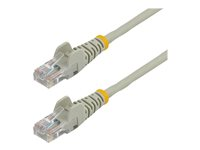 StarTech.com Cat5e Ethernet patchkabel med hakfria RJ45-kontakter - 0,5 m, Grå - Patch-kabel - RJ-45 (hane) till RJ-45 (hane) - 50 cm - UTP - CAT 5e - tvinnad, hakfri - grå 45PAT50CMGR