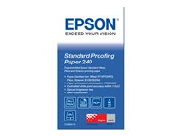 Epson Proofing Paper Standard - Halvmatt - 9 mil - 330 x 482 mm - 240 g/m² - 100 ark korrekturpapper - för SureColor SC-P10000, P20000, P6000, P7000, P7500, P8000, P9000, P9500, T3200, T5200, T7200 C13S045115