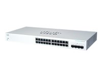 Cisco Business 220 Series CBS220-24T-4X - Switch - smart - 24 x 10/100/1000 + 4 x 10 Gigabit SFP+ (upplänk) - rackmonterbar - återanvänd CBS220-24T-4XEU-RF