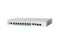 Cisco Business 350 Series CBS350-8MP-2X - Switch - L3 - Administrerad - 8 x 100/1000/2.5G (PoE+) + 2 x combo 10 Gigabit SFP+/RJ-45 - rackmonterbar - PoE+ (240 W) - återanvänd CBS350-8MP-2XEU-RF