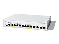 Cisco Catalyst 1300-8T-E-2G - Switch - L3 - Administrerad - 8 x 10/100/1000Base-T + 2 x combo Gigabit SFP/RJ-45 - rackmonterbar - återanvänd C1300-8T-E-2G-RF