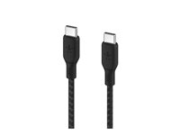 Belkin BoostCharge - USB-kabel - USB-C (hane) till USB-C (hane) - 3 m - svart CAB014BT3MBK