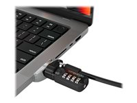 Compulocks Ledge Lock Adapter for MacBook Pro 16" M1, M2 & M3 with Combination Cable Lock - Adapter för säkerhetslåsurtag - med kombinationslås - för Apple MacBook Pro 16 (M1, M2) MBPR16LDG02CL