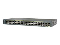 Cisco Catalyst 2960-Plus 48TC-S - Switch - Administrerad - 48 x 10/100 + 2 x kombinations-Gigabit SFP - rackmonterbar - rekonditionerad WS-C2960+48TC-S-RF