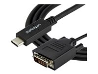 StarTech.com 2 m USB-C till DVI-kabel - 1920 x 1200 - Svart - USB/DVI-kabel - 24 pin USB-C (hane) till DVI-D (hane) - Thunderbolt 3 / USB 3.1 - 2 m - 1920 x 1200 (WUXGA) stöd - svart - för P/N: TB4CDOCK CDP2DVIMM2MB
