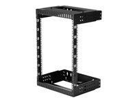 StarTech.com 15U Väggmonterat serverrack med justerbara skenor - Rack - väggmontering - svart - 15U - 19" RK15WALLOA