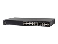Cisco 550X Series SG550X-24 - Switch - L3 - Administrerad - 24 x 10/100/1000 + 2 x 10 Gigabit SFP+ (upplänk) + 2 x kombination 10GBase-T (upplänk) - rackmonterbar - rekonditionerad SG550X-24-K9-EU-RF