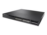 Cisco Catalyst 3650-24PS-E - Switch - L3 - Administrerad - 24 x 10/100/1000 (PoE+) + 4 x SFP - skrivbordsmodell, rackmonterbar - PoE+ (390 W) - rekonditionerad WS-C3650-24PS-E-RF