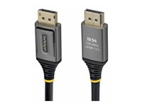 StarTech - DisplayPort-kabel - DisplayPort (hane) spärrad till DisplayPort (hane) spärrad - DisplayPort 2.1 - 1 m - passiv, 8K60Hz stöd, 4K240Hz stöd, 8K144 Hz stöd (DSC), VESA DP54-certifierad, upp till 54 Gbps dataöverföringshastighet, 10K60Hz stöd, 16K30Hz stöd, HDR10-stöd, 4K144Hz stöd - svart DP21V-1M-DP54-CABLE
