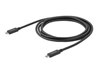 StarTech.com USB-C-kabel med Power Delivery (3 A) - M/M - 2 m - USB 3.0 - USB-IF-certifierad - USB-kabel - 24 pin USB-C (hane) till 24 pin USB-C (hane) - USB 3.1 - 3 A - 2 m - svart - för P/N: DKT30CHPD3, DKT30CHVSDPD, KITBXDOCKPEU, KITBXDOCKPNA, KITBXDOCKPUK, SV221HUC4K USB315CC2M