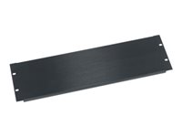Middle Atlantic 3RU Blank Rack Panel - Anodized Aluminum & Flanged - Täckpanel - svart - 3U - 19" BL3