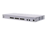 Cisco Business 350 Series 350-12XT - Switch - L3 - Administrerad - 10 x 10GBase-T + 2 x combo 10 Gigabit SFP+/RJ-45 - rackmonterbar - återanvänd - för P/N: CON-SNT-CBSK2201, SP-SNC-CBSK2201 CBS350-12XT-UK-RF