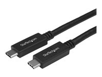 StarTech.com USB-C-kabel med Power Delivery (3 A) - M/M - 2 m - USB 3.0 - USB-IF-certifierad - USB-kabel - USB-C (hane) till USB-C (hane) - USB 3.1 - 3 A - 2 m - svart - för P/N: DKT30CHPD3, DKT30CHVSDPD, KITBXDOCKPEU, KITBXDOCKPNA, KITBXDOCKPUK, SV221HUC4K USB315CC2M