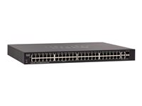 Cisco 250 Series SG250-50P - Switch - L3 - smart - 48 x 10/100/1000 (PoE+) + 2 x kombination Gigabit Ethernet/Gigabit SFP - rackmonterbar - PoE+ (375 W) - återanvänd SG250-50P-K9-EU-RF