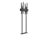 Multibrackets M Pro Dual Pole Floormount B2B - Ställ - för 2 LCD-bildskärmar - plast, aluminium, stål - svart - skärmstorlek: 65"-90" - golvstående 7350073738977