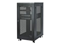 StarTech.com 19-tums 24U-serverskåp - 4 stolpar - Nätverksutrustningsrack med justerbart djup (5 till 76 cm) och hjul/kabelhantering/hylla/1U-hylla/låsluckor - Rack skåp - 24U - 31" RK2433BKM